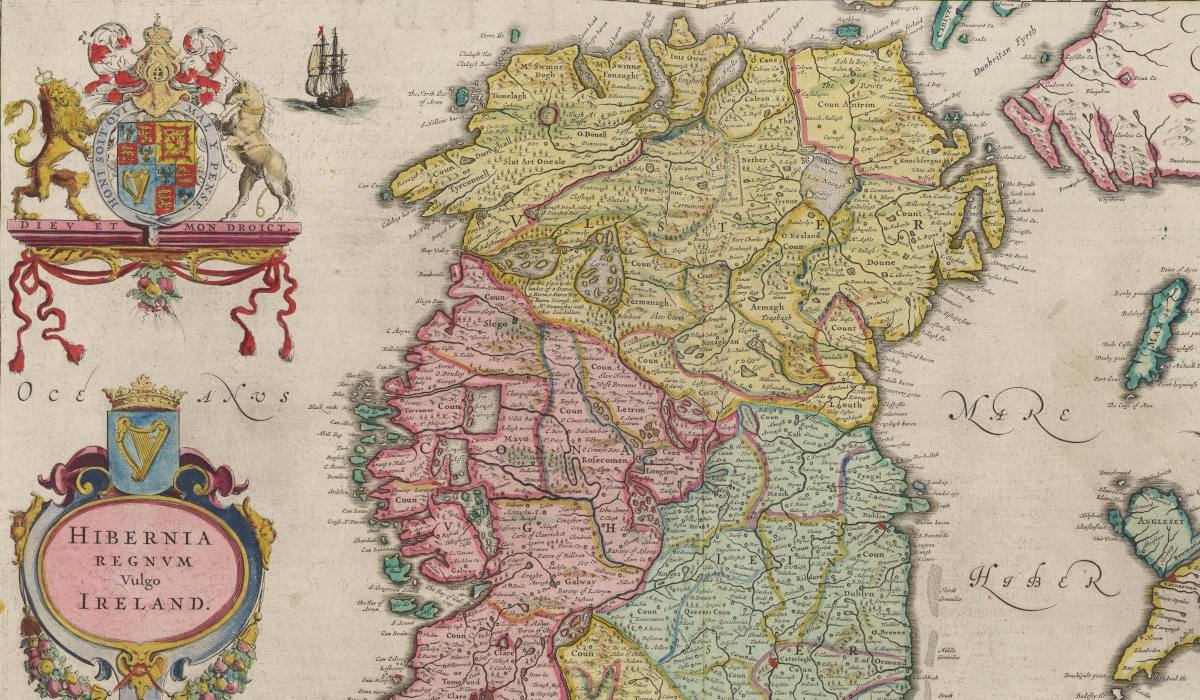 Hibernia Regnvm vulgo Ireland. Copyright: David Rumsey Map Collection, David Rumsey Map Center, Stanford Libraries.