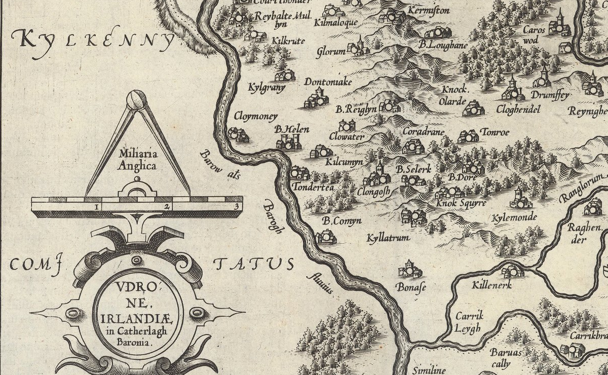 Udrone, Irlandiae in Catherlagh Baronia. Copyright: David Rumsey Map Collection, David Rumsey Map Center, Stanford Libraries.